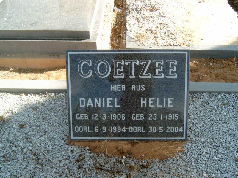 COETZEE Daniel 1906-1994 & Helie 1915-2004
