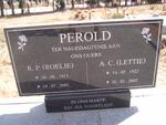 PEROLD R.P. 1913-2001 & A.C. 1922-2002