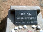 BRINK Sophia Katriena 1938-2001