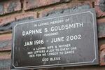 GOLDSMITH Daphne S. nee SHOONIE 1916-2002