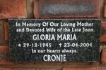 CRONJE Gloria Maria 1945-2004