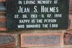 HOLMES Jean S. 1913-1998