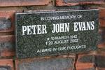 EVANS Peter John 1942-2002