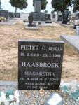 HAASBROEK Pieter G. 1915-1991 & Magaretha 1914-2002