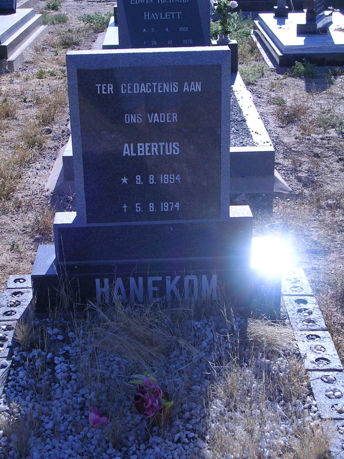 HANEKOM Albertus 1894-1974