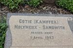 MOLYNEUX-SANDWITH Cotie nee KAMFFER -1953