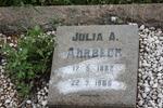 AHRBECK Julia A. 1882-1965