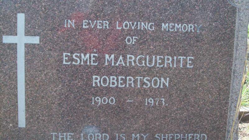 ROBERTSON Esme Marguerite 1900-1973