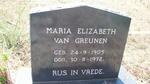 GREUNEN Maria Elizabeth, van 1905-1972