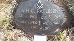 PATERSON A.H.G. 1901-1969