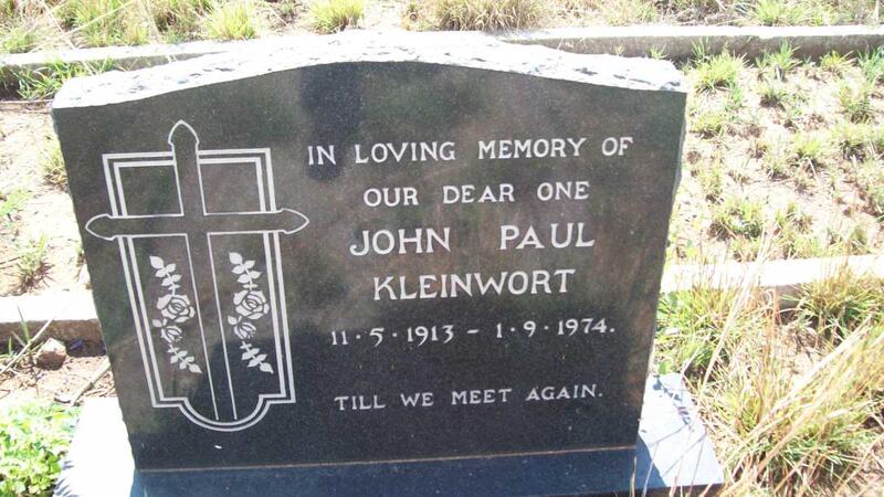 KLEINWORT John Paul 1913-1974