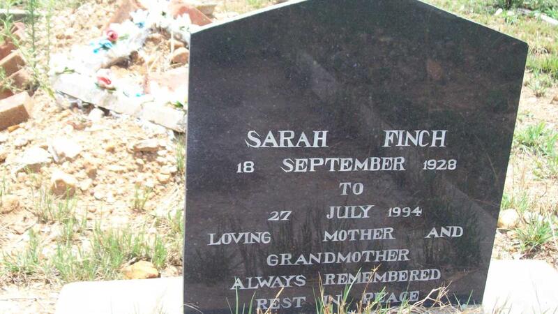 FINCH  Sarah 1928-1994
