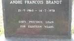 BRANDT Andre Francois 1960-1978