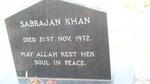 KHAN Sabrajan -1972