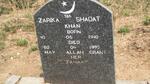 KHAN Zarika Shadat 1910-1995