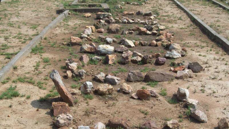 6. Marker stones laid out
