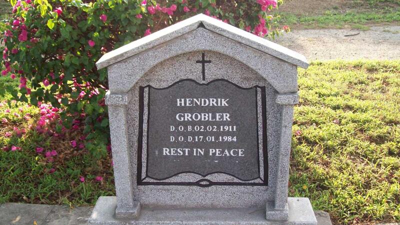 GROBLER Hendrik 1911-1984