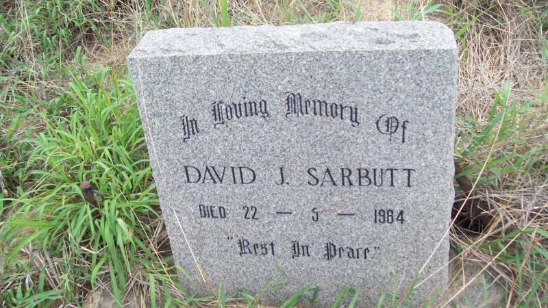 SARBUTT David J. -1984