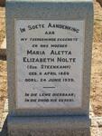 NOLTE Maria Aletta Elizabeth geb. STEENKAMP 1880-1939