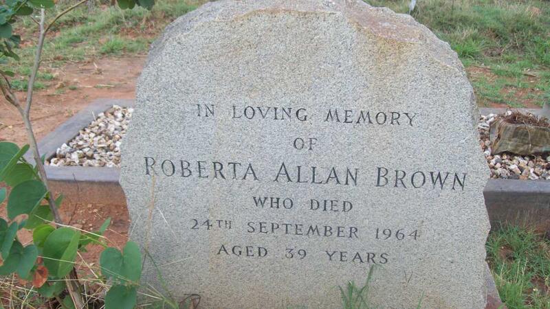 BROWN Roberta Allan -1964
