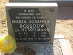 ROSSOUW Maria Susanna geb. HÜSSELMANN 1896-1987