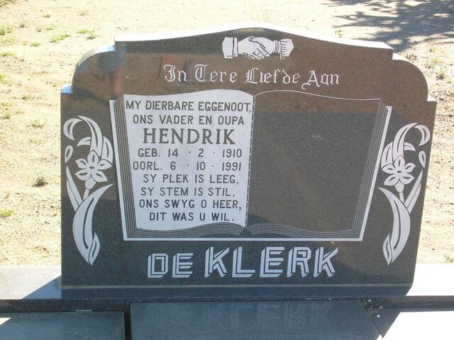 KLERK Hendrik, de 1910-1991