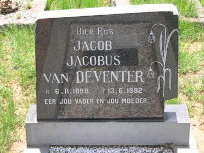 DEVENTER Jacob Jacobus, van 1898-1992