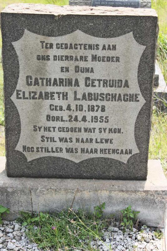 LABUSCHAGNE Catharina Gertruida Elizabeth 1878-1955
