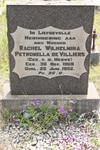 VILLIERS Rachel Wilhelmina Petronella, de geb V.D.MERWE 1868-1952