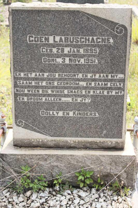 LABUSHAGNE Coen 1895-1951