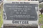 COETZEE Rosina Elizabeth geb VAN RENSBURG 1857-1951