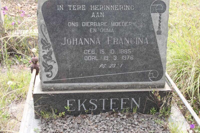 EKSTEEN Johanna Francina 1885-1976