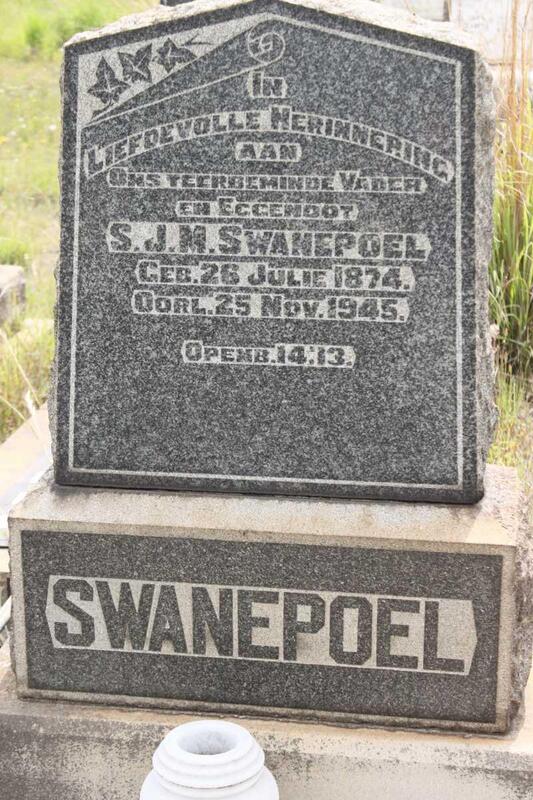 SWANEPOEL S.J.M. 1874-1945