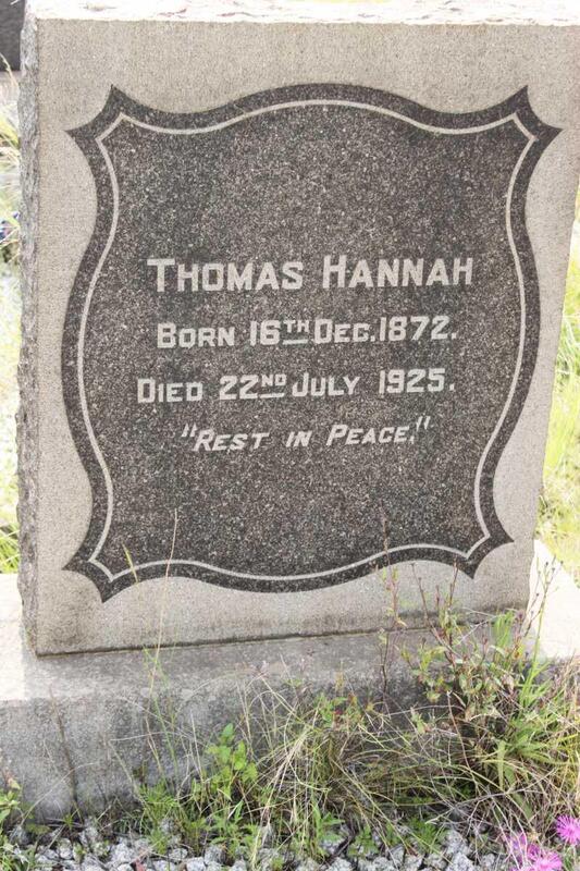 HANNAH Thomas 1872-1925