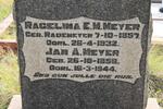 MEYER Jan A. 1856-1944 & Ragelina E.M. RADEMEYER 1857-1932