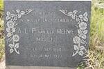 MERWE A.L.P., van der nee MOSTERT 1854-1933