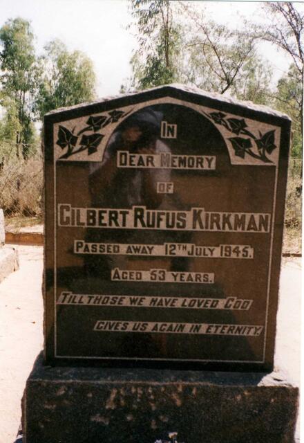 KIRKMAN Gilbert Rufus -1945