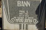 BANN Paul S. 1896-1961