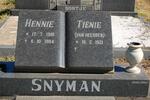 SNYMAN Hennie 1918-1984 & Tienie VAN HEERDEN 1921-