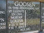 GOOSEN Louisa 1947-2005