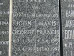 ? John George 1915-1999 & Mavis Francis 1913-1992