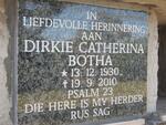 BOTHA Dirkie Catherina 1930-2010