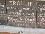 TROLLIP Sterven Craig 1981-1983 :: TROLLIP Malcolm James 1947-2001
