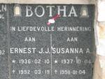 BOTHA Ernest J.J. 1936-1992 & Susanna A. 1937-1998