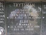TRYTSMAN Hendrik 1923-1990 & Elsie 1926-1994