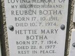 BOTHA Reuben 1911-1974 & Hettie Mary 1914-1977