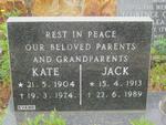 ? Jack 1913-1989 & Kate 1904-1974