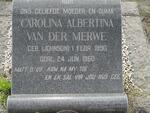 MERWE Carolina Albertina, van der nee JOHNSON 1890-1960