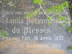 PLESSIS Susanna Petronella, du nee DU TOIT 1882-1960