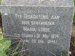 LUBBE Maria nee FOURIE 1874-1944